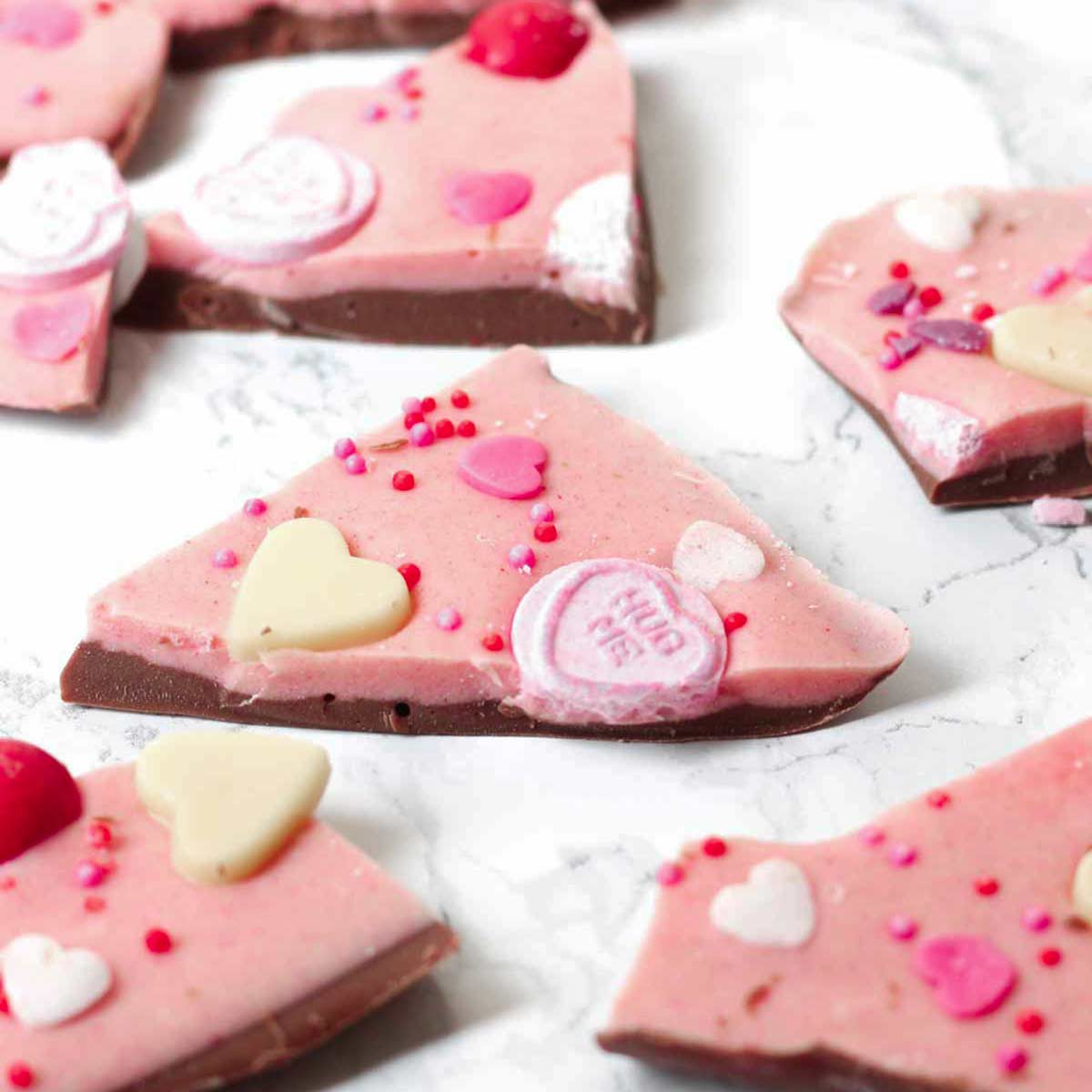 pink chocolate valentines day bark thumbnail image