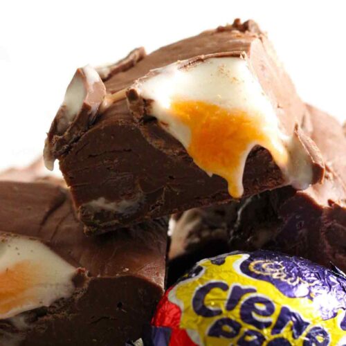 stack of creme egg fudge
