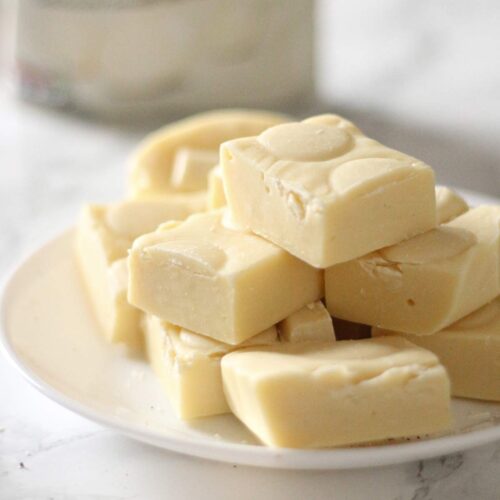 thick squares of easy milky bar fudge