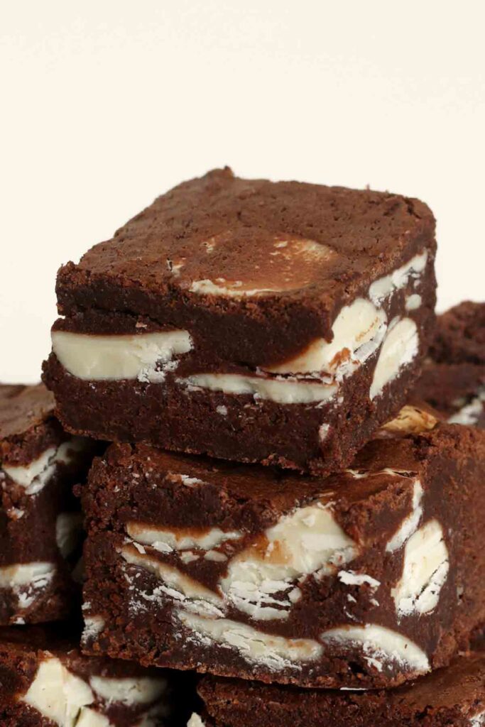 a pile of milky bar brownies