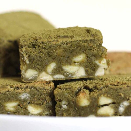 thumbnail image of white chocolate matcha brownies
