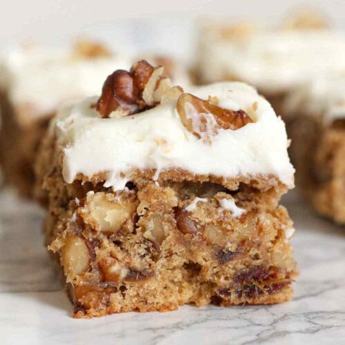 thumbnail image of date and walnut traybake cake