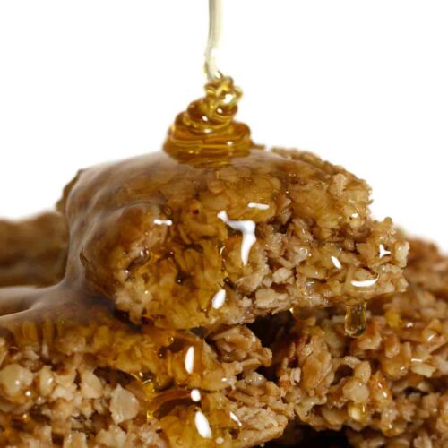 thumbnail image of honey flapjacks in a pile