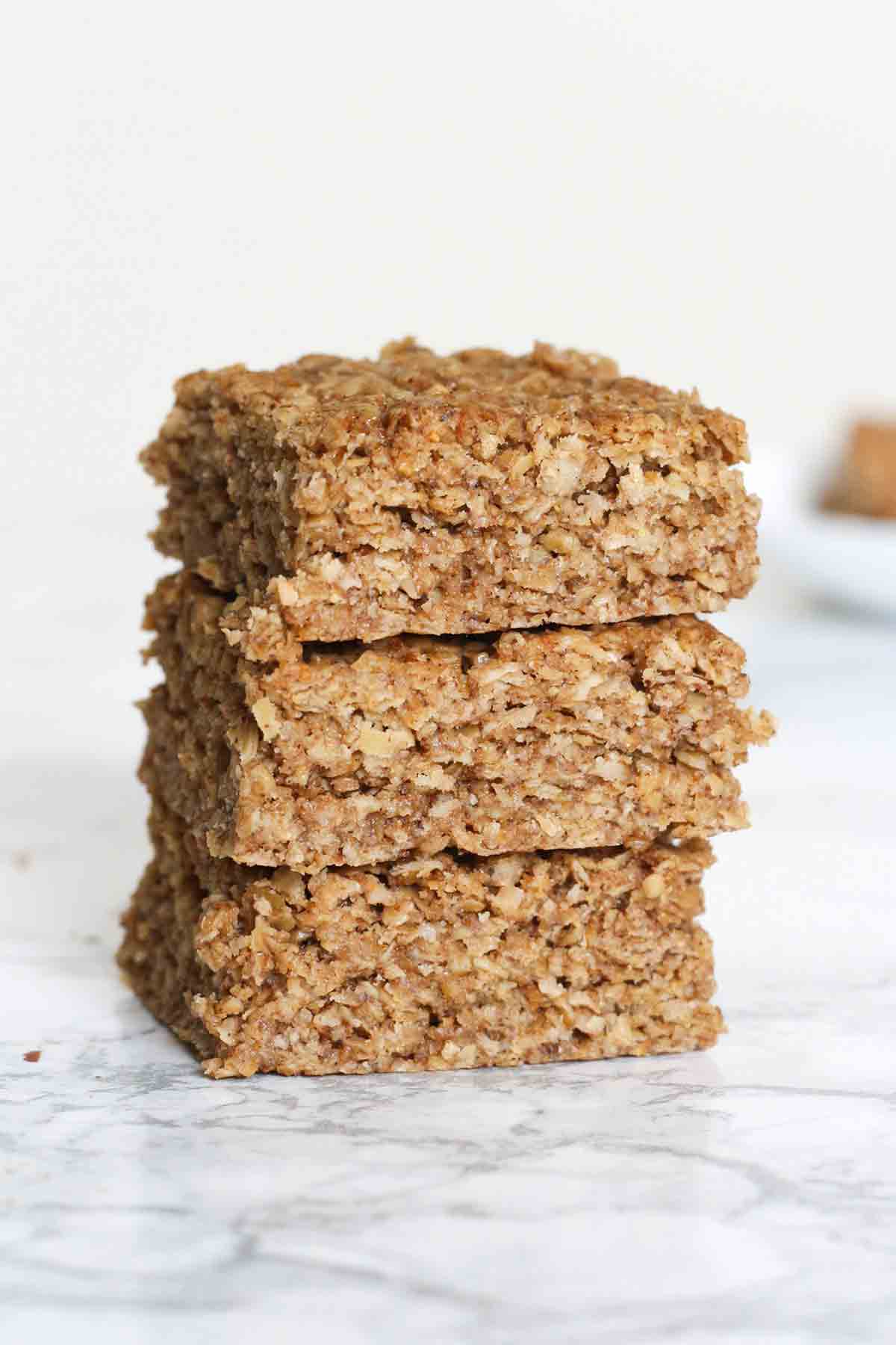 stack of 3 cinnamon flapjacks