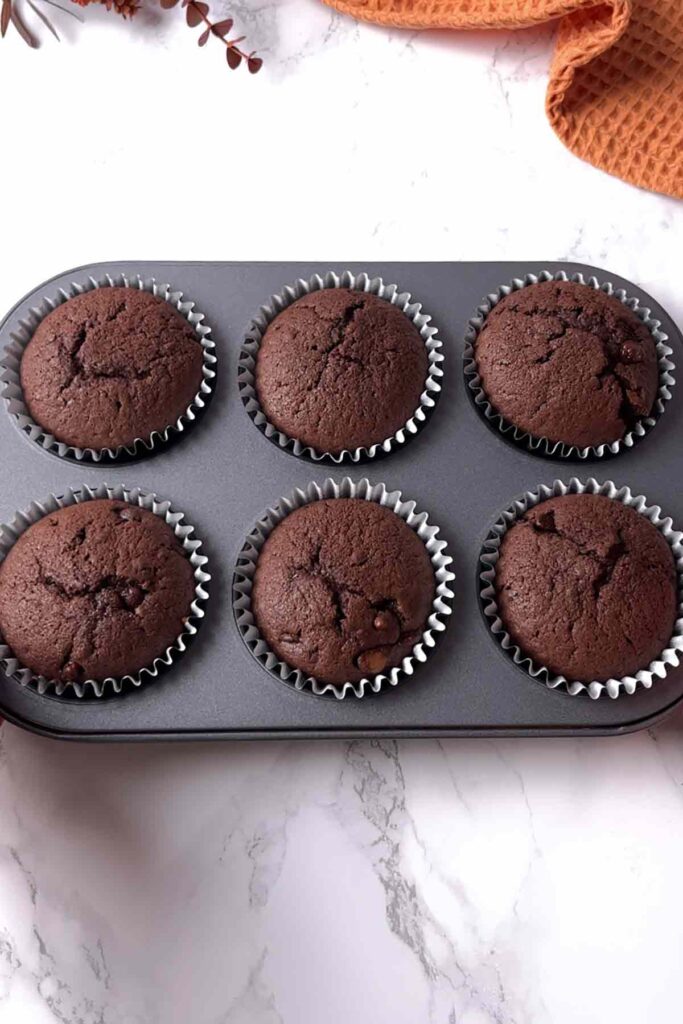 baked muffins in tin
