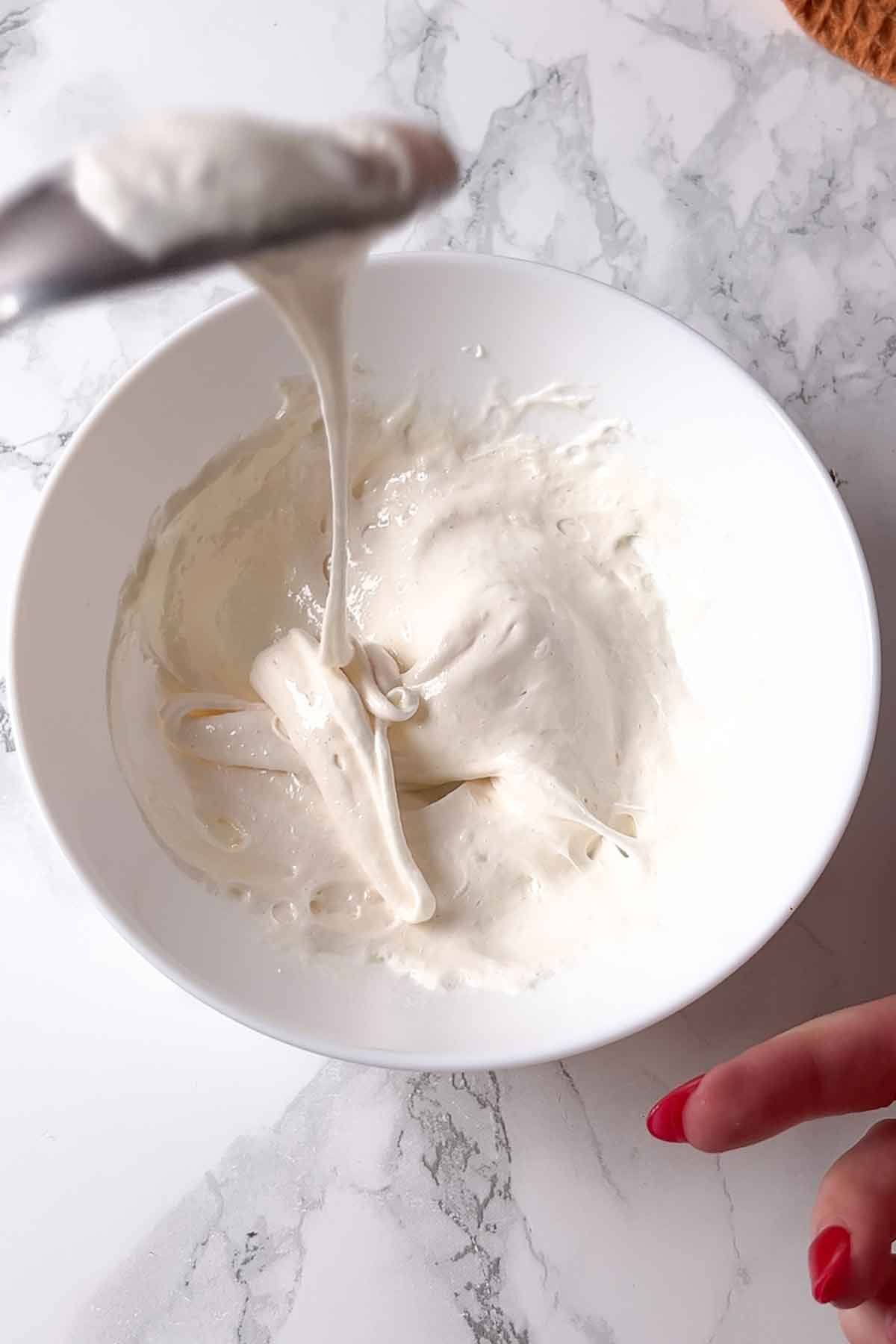 melted marshmallow in a bowl
