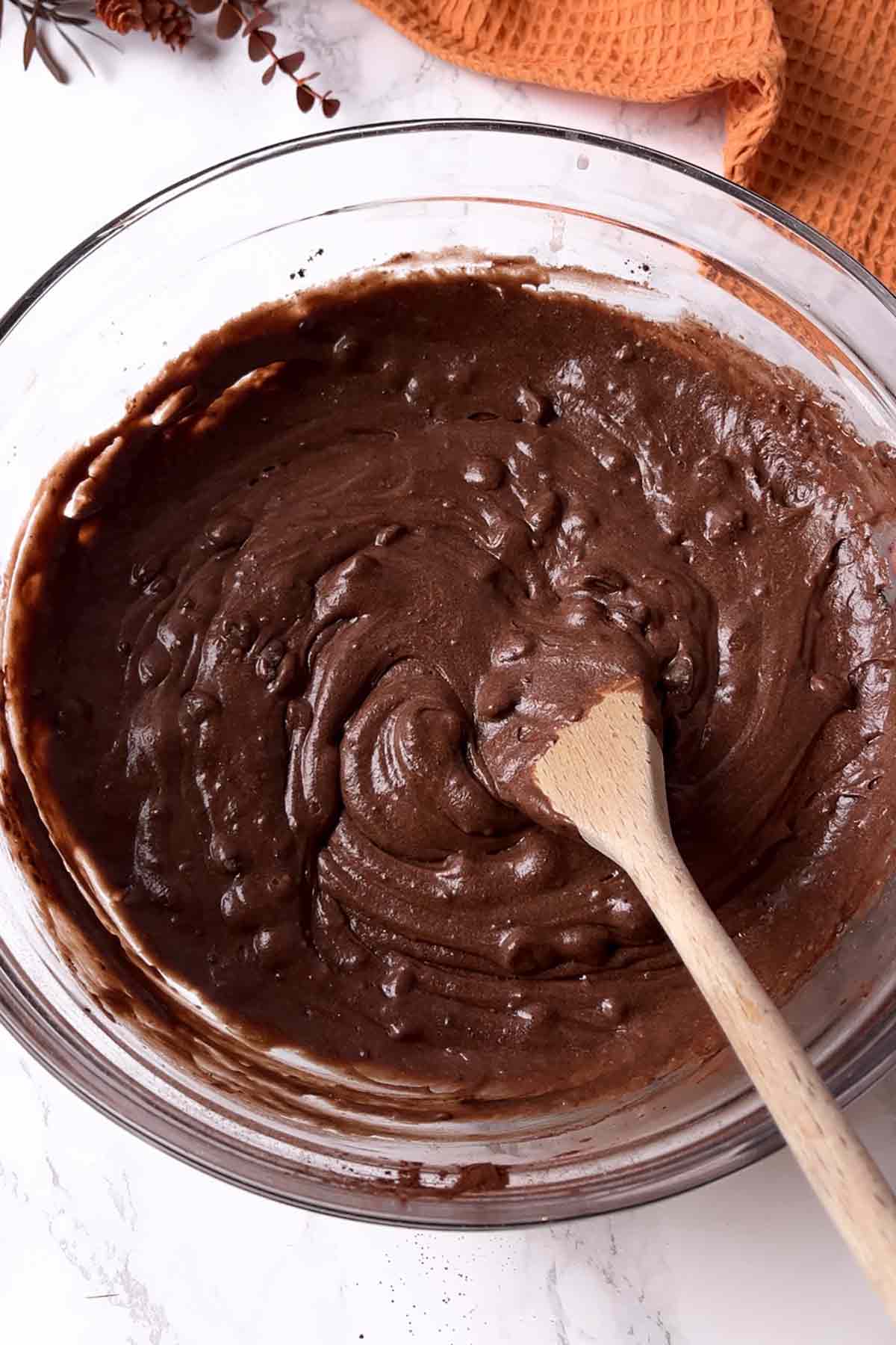 muffin batter in bowl