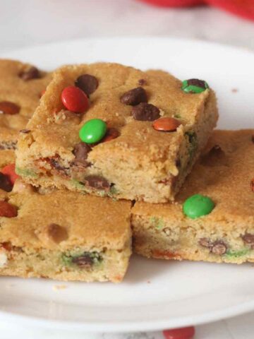 thumbnail image of christmas M&M cookie bars
