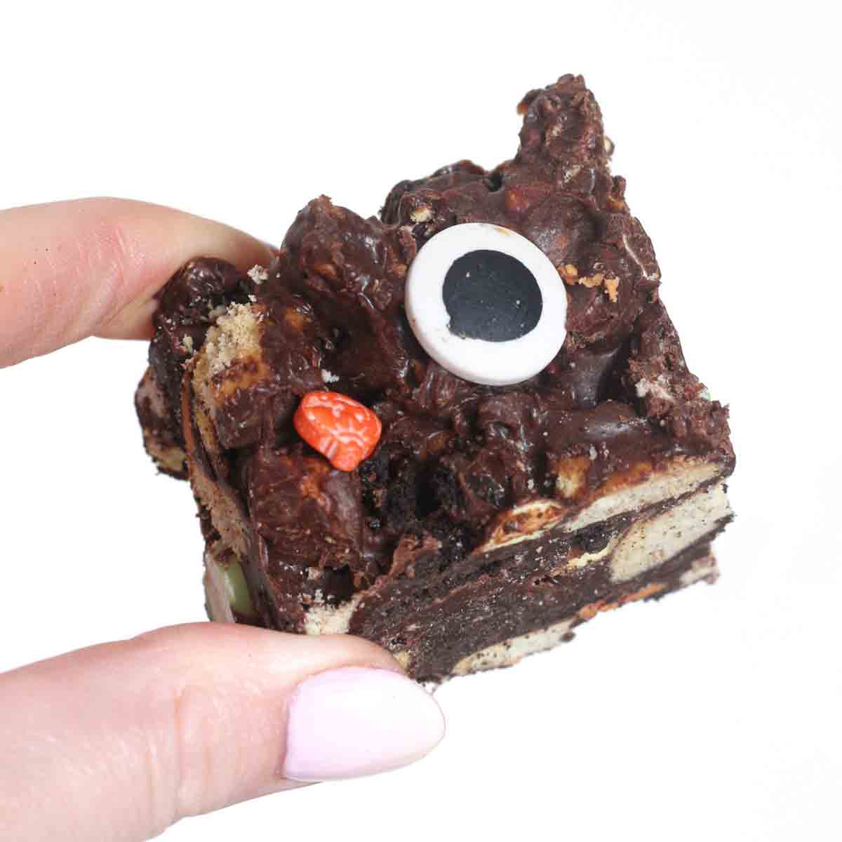 Halloween Rocky Road Squares