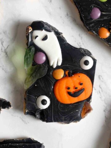 thumbnail image of spooky halloween chocolate bark
