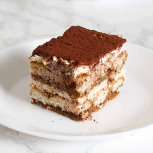 thumbnail image of decaf tiramisu slice on a plate