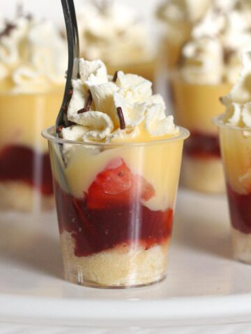 thumbnail image of mini strawberry trifle shots
