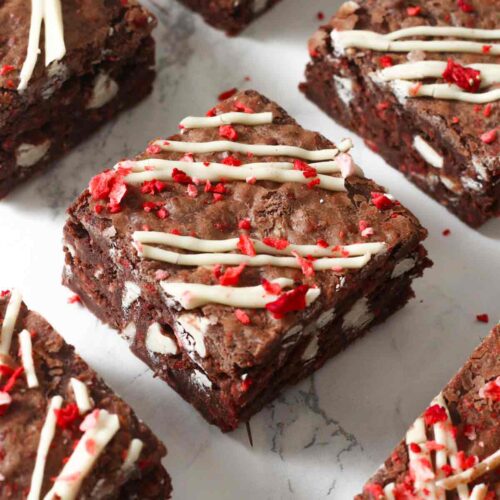 thumbnail image of white chocolate and strawberry brownies
