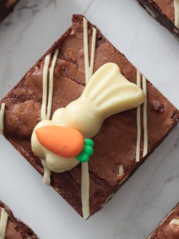 thumbnail image of white chocolate malteser bunny brownies