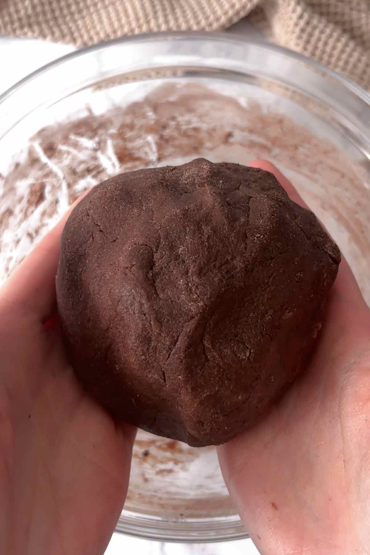 ball of chocolate cookie dough