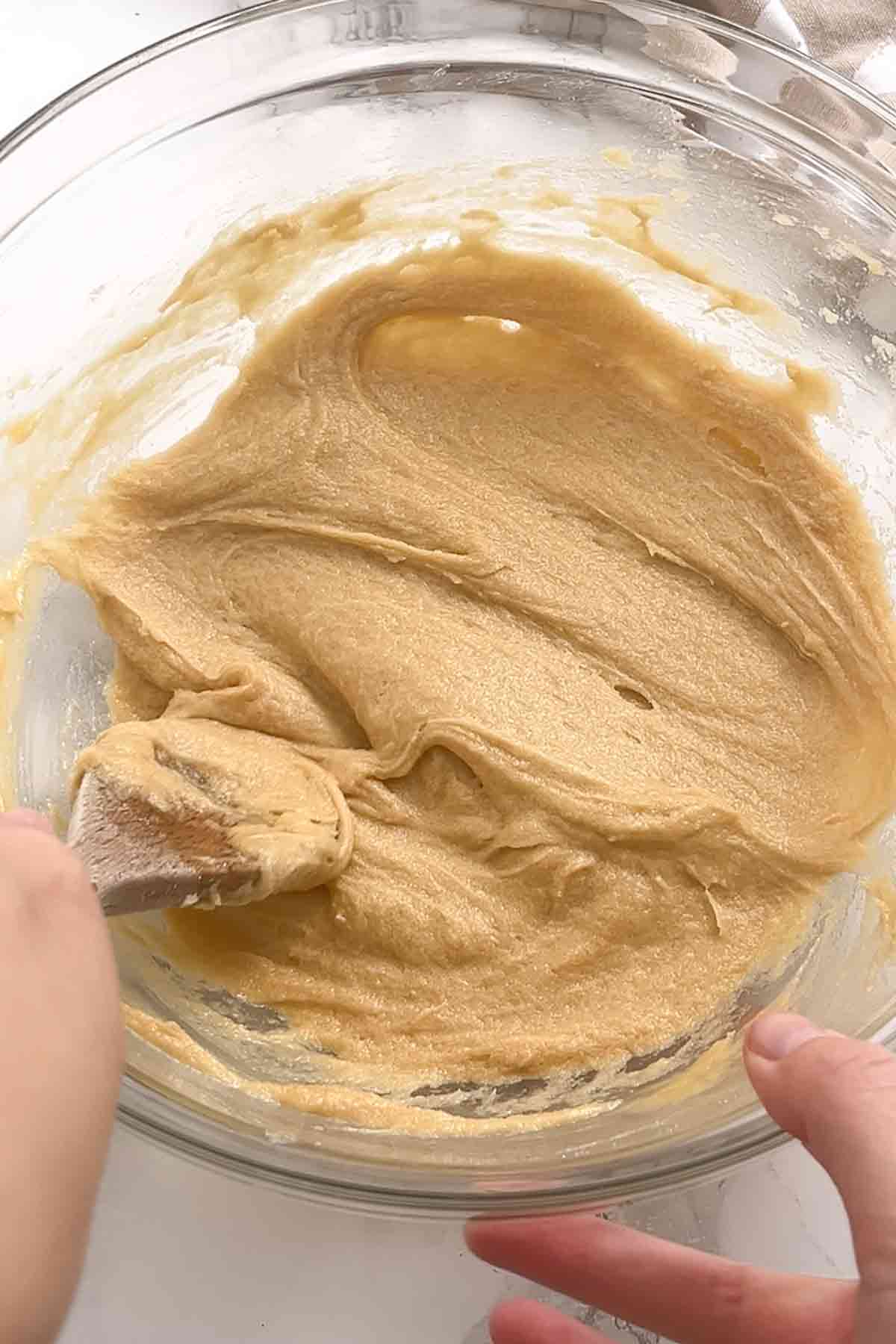 wet mixture in a bowl