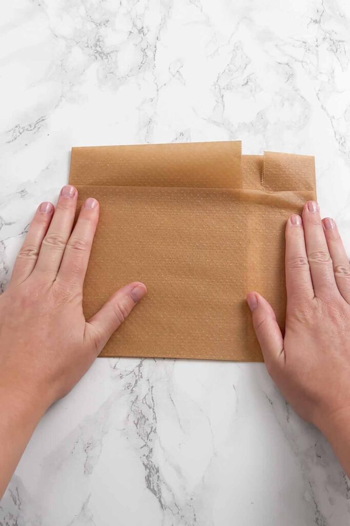 folding baking paper again