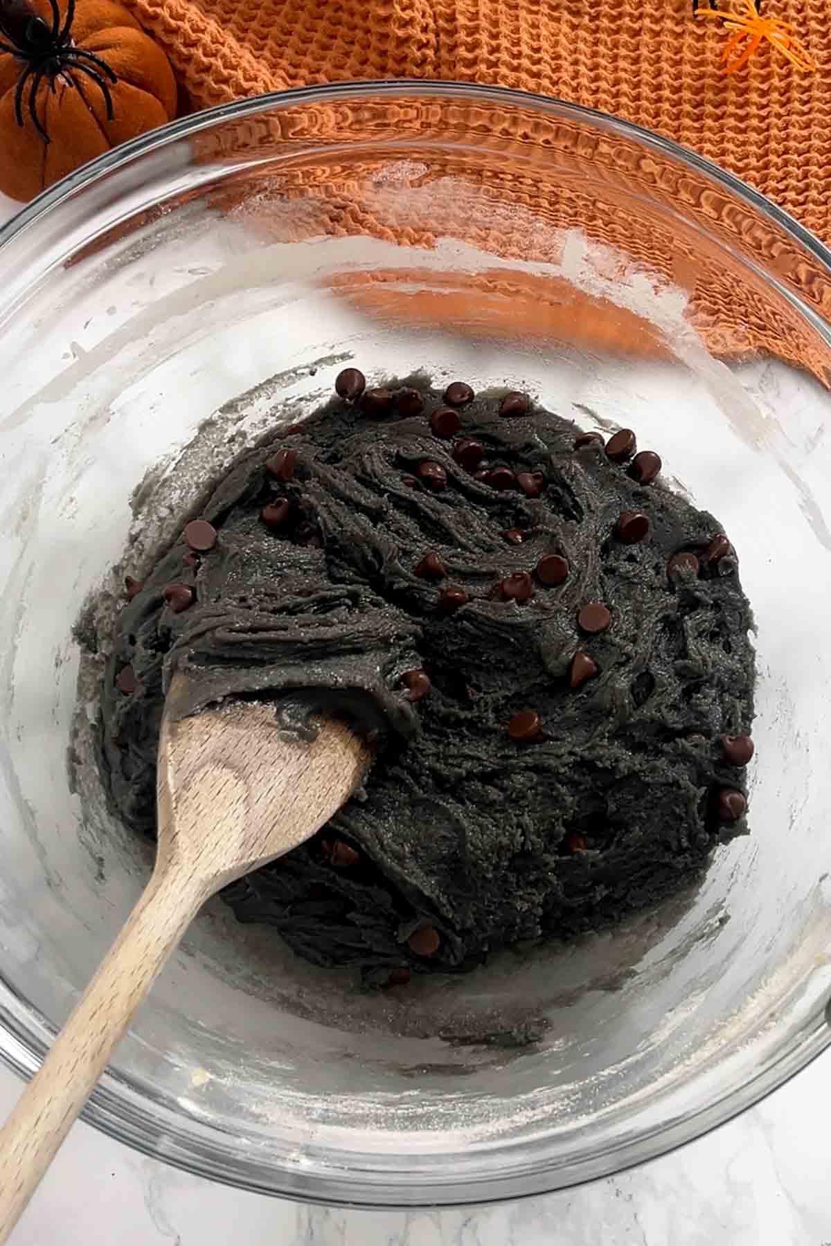 cookie dough mixture in a bowl