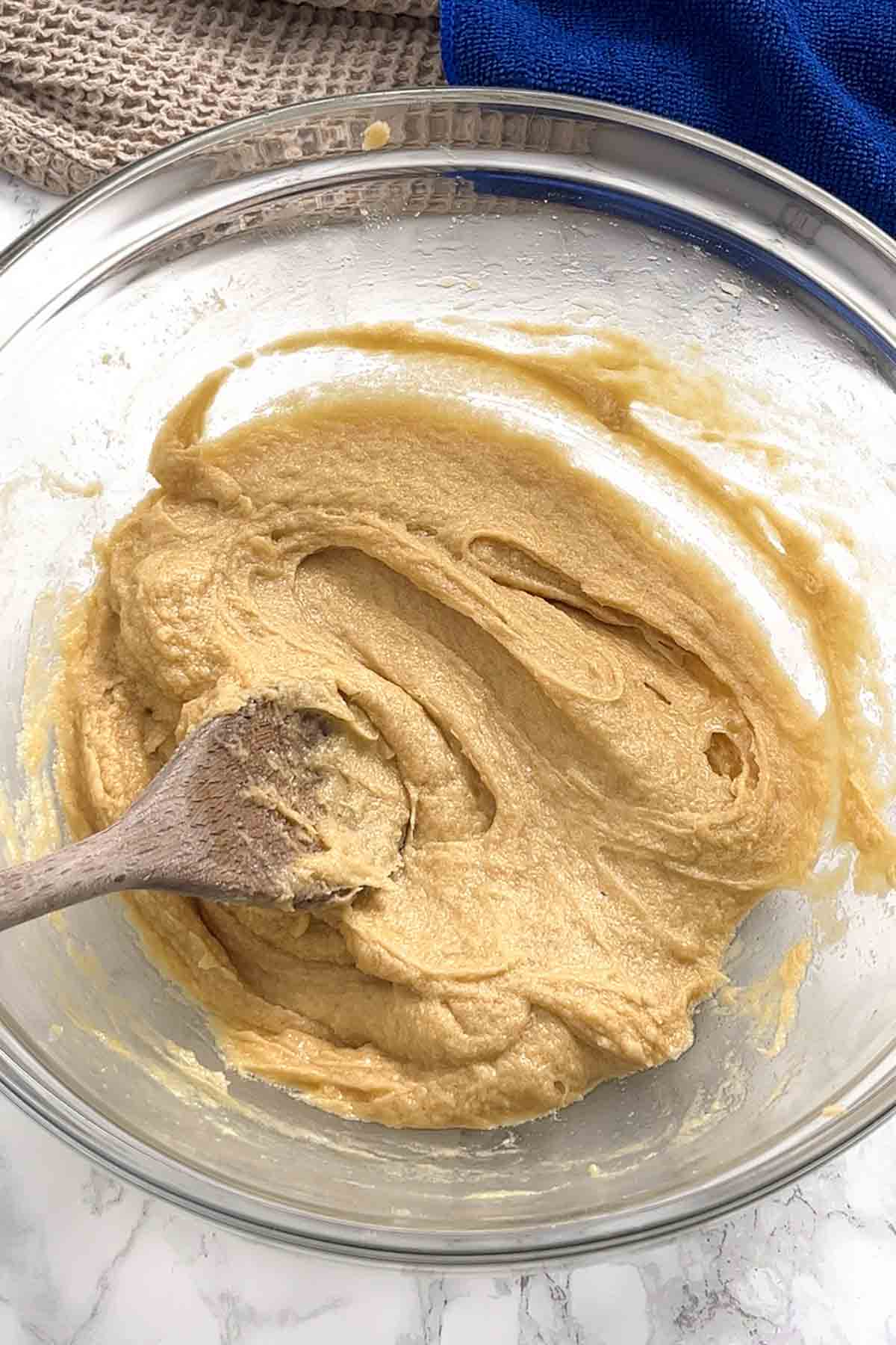 wet mixture in a large bowl