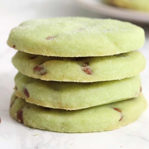 thumbnail image of mint chocolate chip shortbread
