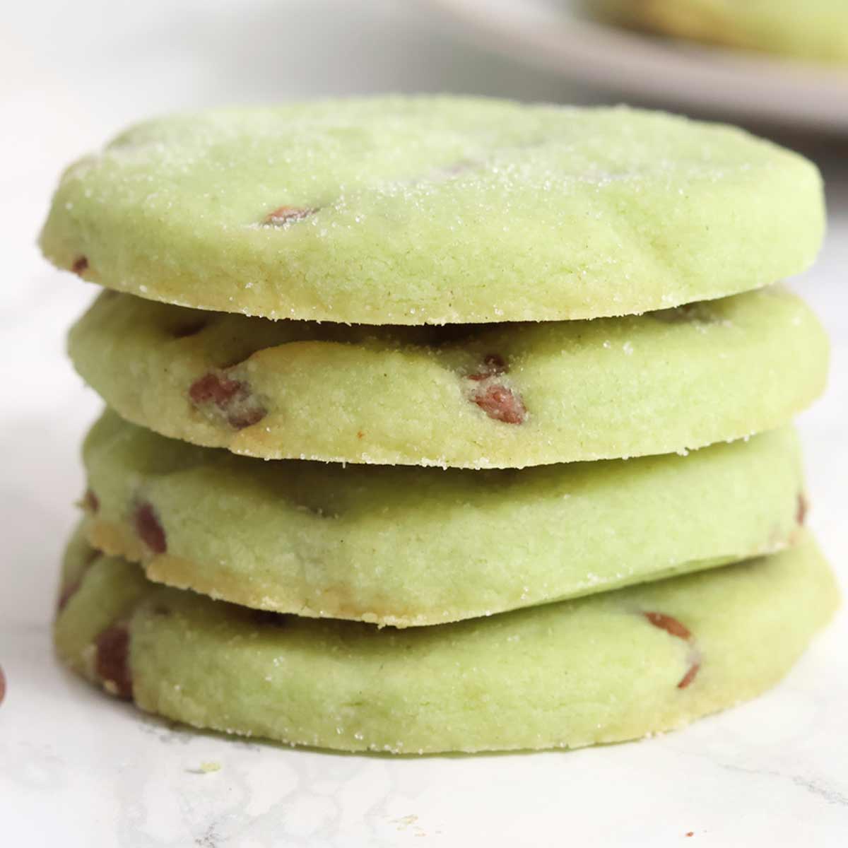 thumbnail image of mint chocolate chip shortbread