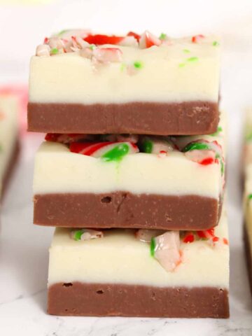 thumbnail image of peppermint bark fudge