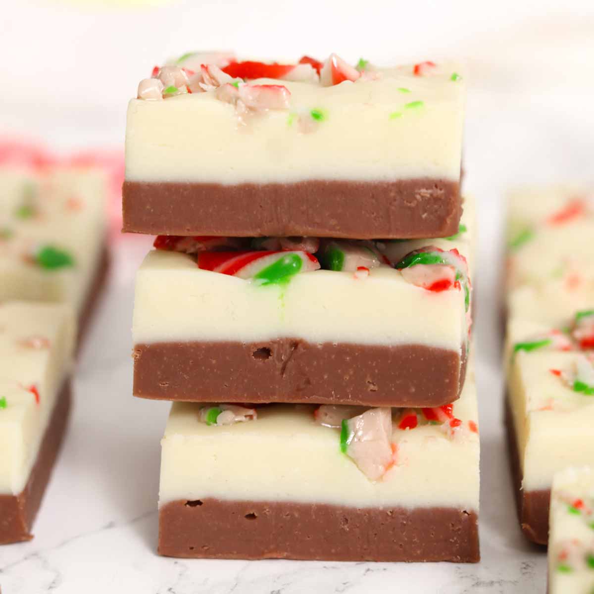 thumbnail image of peppermint bark fudge