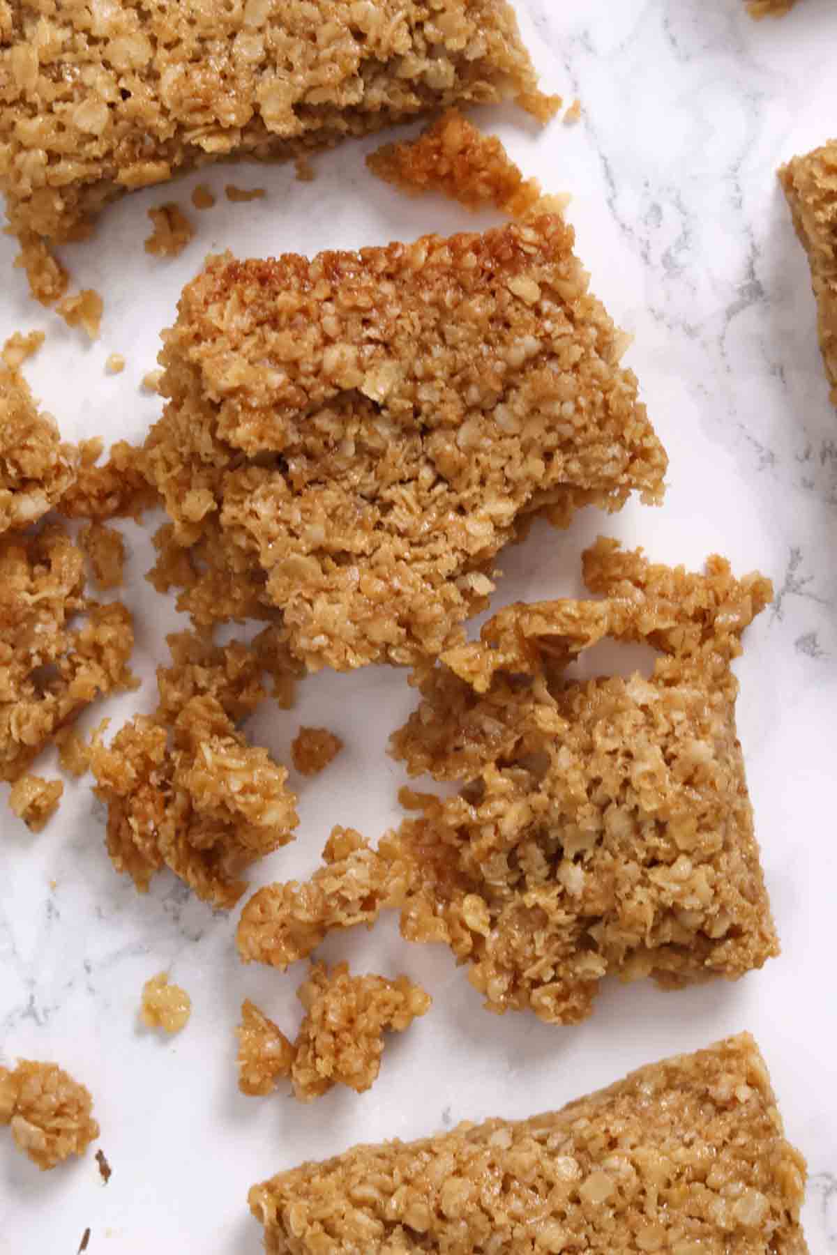 image of crumbly flapjacks falling apart