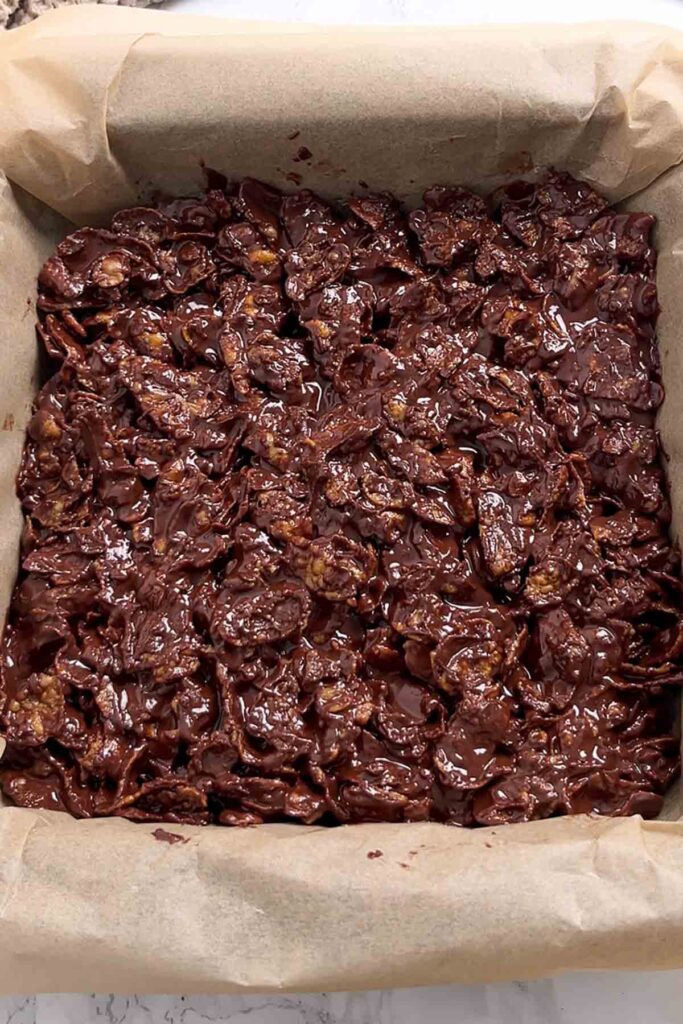 cornflakes covered in melted chocolate