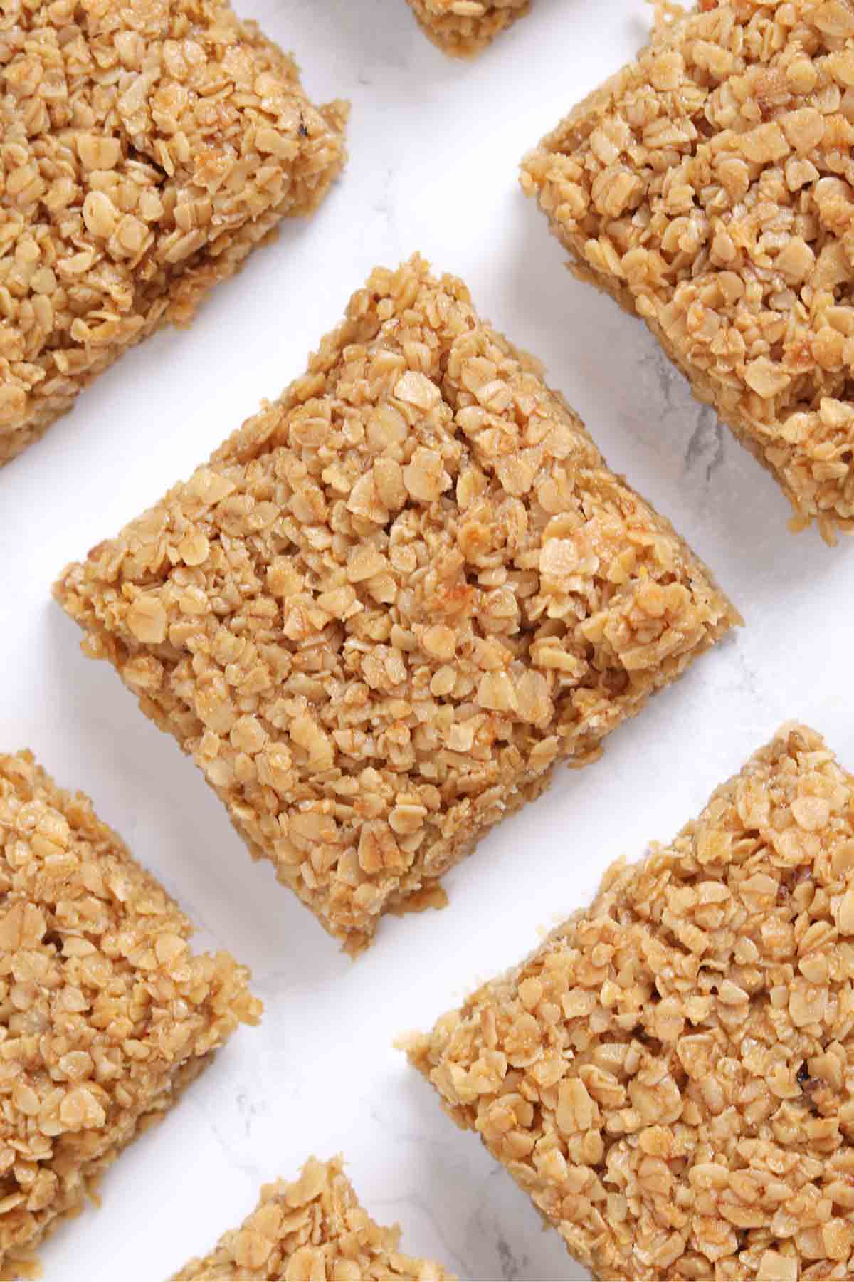 overhead image of vegan flapjacks