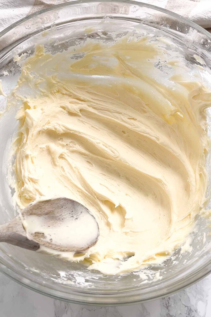 bowl of vanilla buttercream