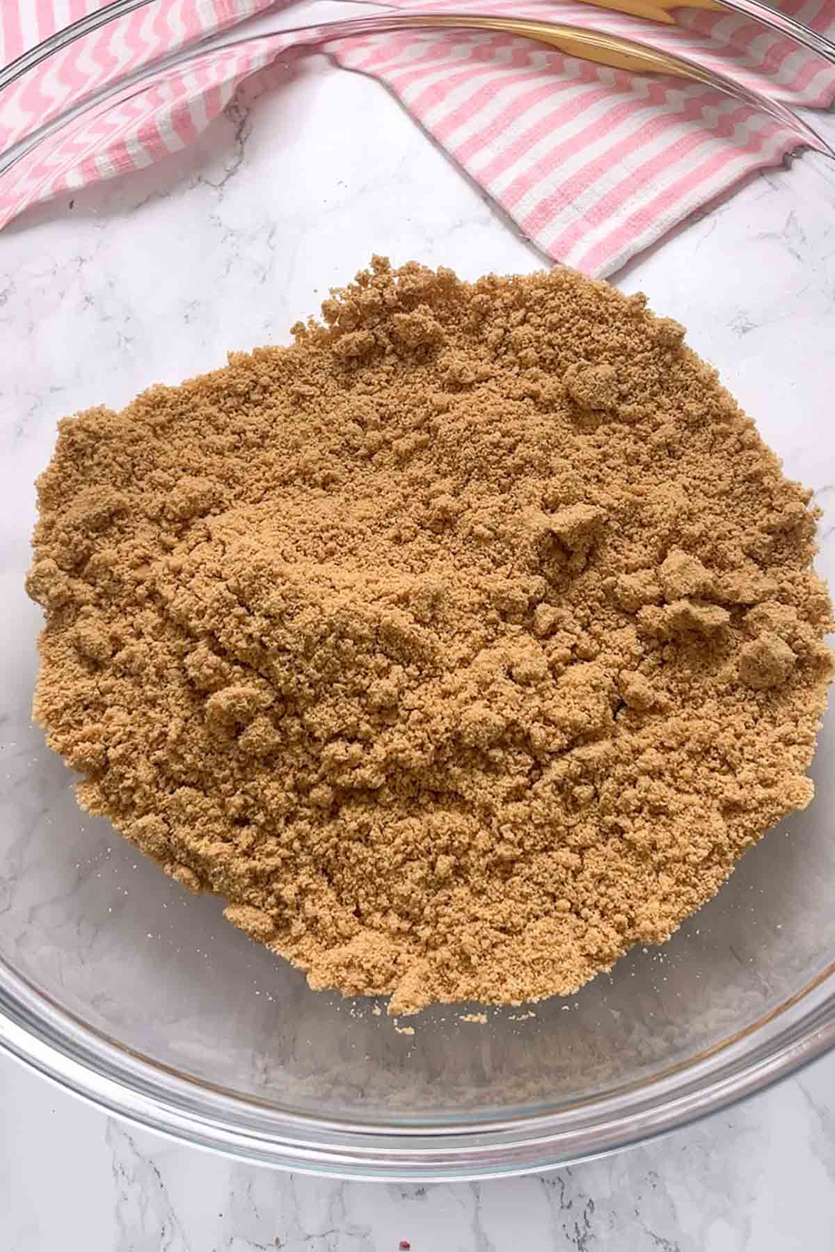 digestive biscuit crumbs in a bowl